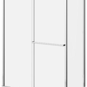 Balancia 36''x79'' Duraclean Glass Return Panel for Corner Installation (Reversible) - Bright Chrome DR1856-115-003 Kalia