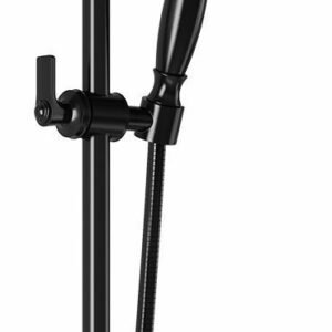 Rustik 1-Function Hand Shower with Wall Bar - Black BF1529-165 Kalia