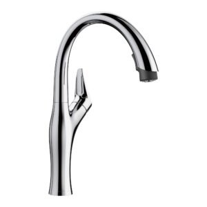 Artona Kitchen Faucet with Pulldown Spray - Chrome 442038 Blanco