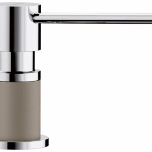 Lato Soap Dispenser - Chrome/Truffle 402306 Blanco