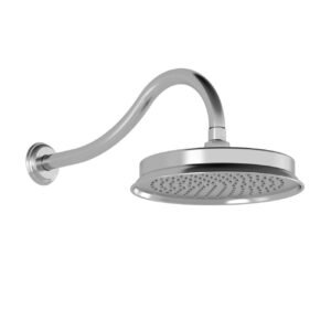 Rustik Rainhead Shower Head and 90 Degrees Wall Arm - Chrome BF1507-110 Kalia