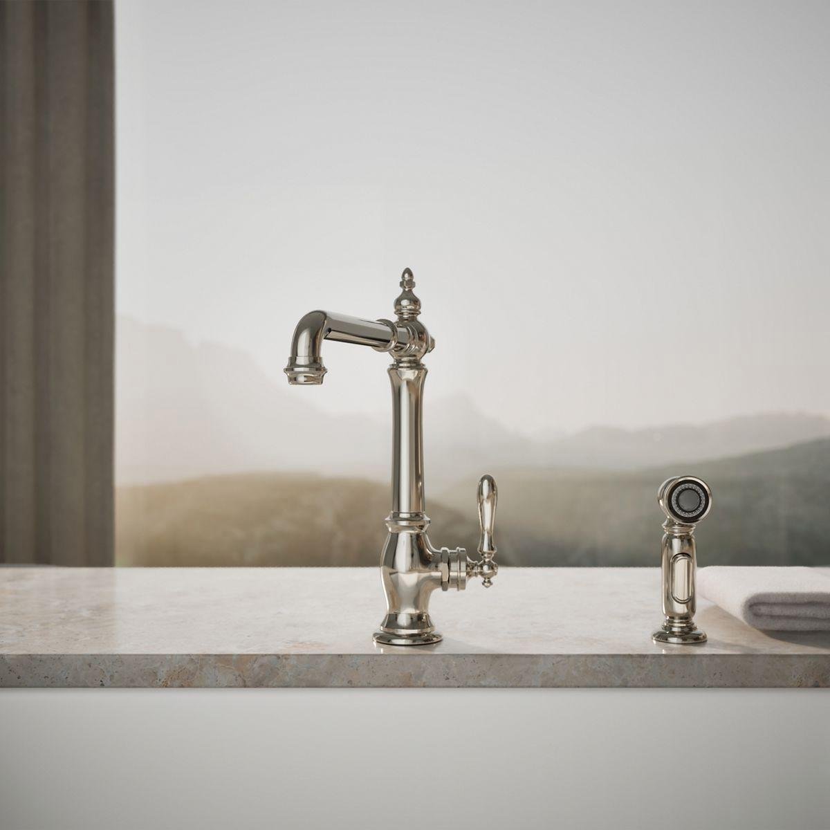 Artifacts Kitchen Faucet with Side Spray - Vibrant Polished Nickel 99265-SN Kohler - Image 13