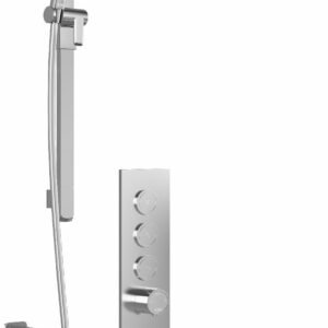 SquareOne TB3 Plus Thermostatic Push-Button Shower System with Vertical Ceiling Arm (Less Valve) - Chrome BF2071-110-101 Kalia