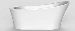 Kaia 67" FreeStanding Tub - White 44372 Acritec