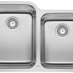 Stellar U 1-3/4 2 Bowl Undermount Kitchen Sink - Stainless 401026 Blanco