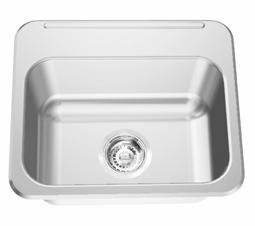 16-5/8" 3-Hole 1 Bowl Drop-In Kitchen Sink - Stainless Steel LBS9407-1-2 Franke