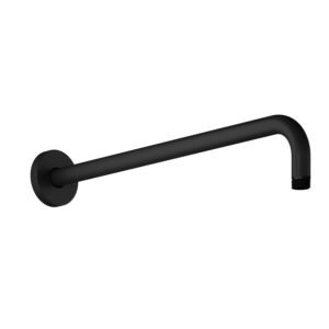 16-9/16" 90 Degree Wall Arm with Round Flange - Matte Black 105008-160 Kalia