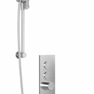 RoundOne TB2 Thermostatic Push-Button Shower System with Vertical Ceiling Arm - Chrome BF2064-110-001 Kalia