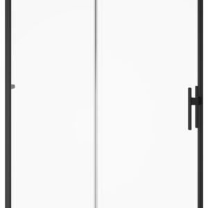 Koncept Evo (Door 1 of 2) 60" x 77" Fixed Panel Sliding Shower Door (Reversible) - Matte Black DR2131-160-005 Kalia