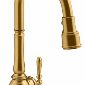Artifacts Touchless Smart Kitchen Faucet with Pulldown Spray - Vibrant Brushed Moderne Brass 29709-WB-2MB Kohler