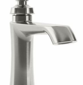 Rustik Single Hole Bathroom Faucet & Overflow 1.5 GPM - Pure Nickel BF1481-125 Kalia