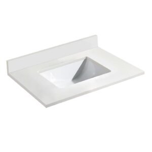 Quartz 31" x 22" Sink Top - White QT2231W Duval