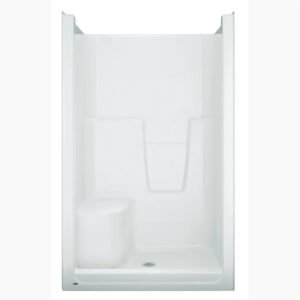 Bathcove 48" x 36" Center Drain Shower Stall with LH Seat
 - White 4820-0 Hytec