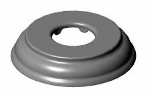 Rustik Shower Arm Flange - Chrome 103607-110 Kalia