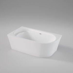 Milla Semi-Freestanding LH Corner Bathtub - White 44605 Acritec