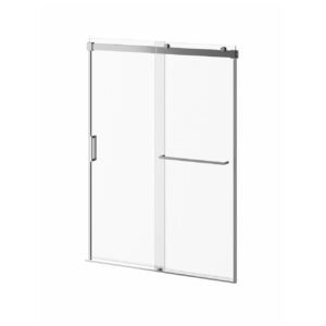 Akcess Plus (Box 2 of 2) 60" x 77" External Panel Sliding Shower Door with Towel Bar - Chrome DR1296-110-003-002 Kalia