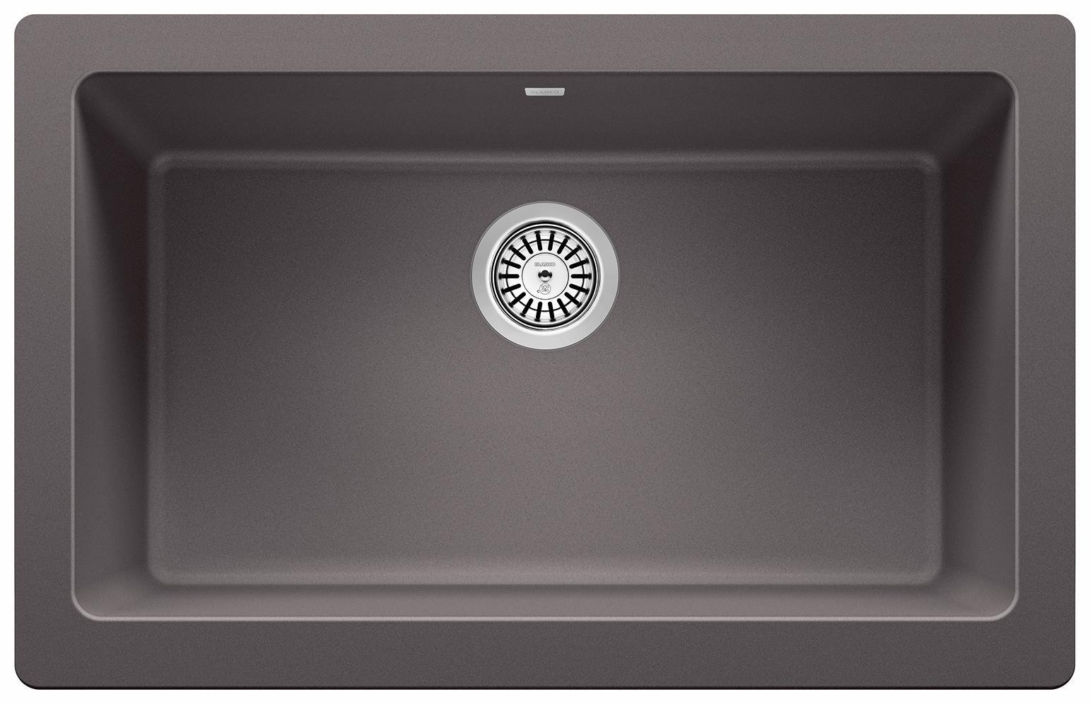 Vintera 30 1 Bowl Silgranit Apron Front Kitchen Sink - Cinder 402582 Blanco