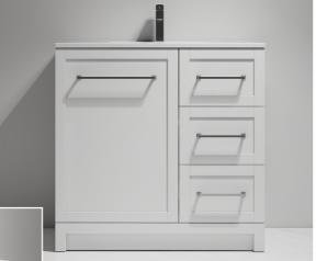 Mission 36" Vanity (Cabinet Only) - White DC3018-36W Duval