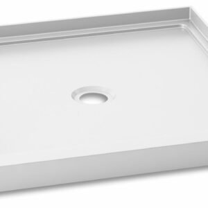 Koncept 36x36 Acrylic Shower Base with Centre Drain and Integrated Tiling Flange on 3 Sides - White BW1755-240 Kalia