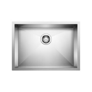 Quatrus U Medium 1 Bowl Undermount Kitchen Sink - Stainless 401246 Blanco