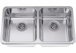 31-1/4" 2 Bowl Dual Mount Kitchen Sink - Stainless Steel D6408-1 Franke