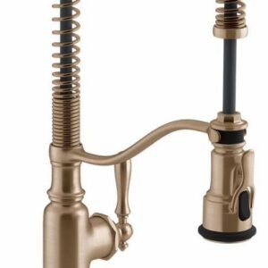 Tournant Semi-Professional Kitchen Faucet with Spring Pulldown Spray - Vibrant Brushed Bronze 77515-BV Kohler