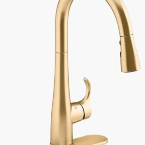 Simplice Touchless Kitchen Faucet with Pulldown Spray - Vibrant Brushed Moderne Brass 22036-2MB Kohler