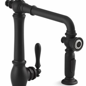 Artifacts Kitchen Faucet with Side Spray - Matte Black 99265-BL Kohler