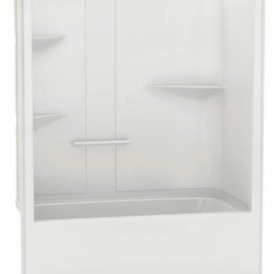 Allia 60" x 32" LH Drain Alcove 1-Piece Tub & Shower - White 107001-000-001-001 Maax