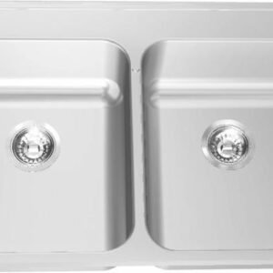 31-1/4" 3-Hole 2 Bowl Drop-In Kitchen Sink - Stainless Steel LBD6408P-1-3 Franke