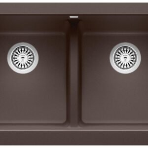 Vintera 33 2 Bowl Silgraint Apron Front Kitchen Sink - Cafe 402595 Blanco