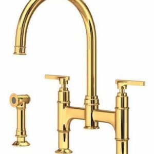 Southbank Bridge Kitchen Faucet With Side Spray - English Gold U.SB57D3LMEG Perrin & Rowe