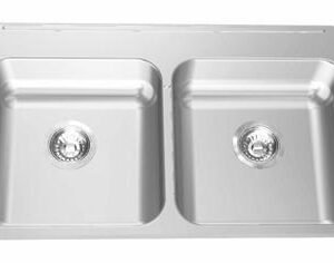 31-1/4" 3-Hole 2 Bowl Drop-In Kitchen Sink - Stainless Steel ALBD4405P-1-3 Franke